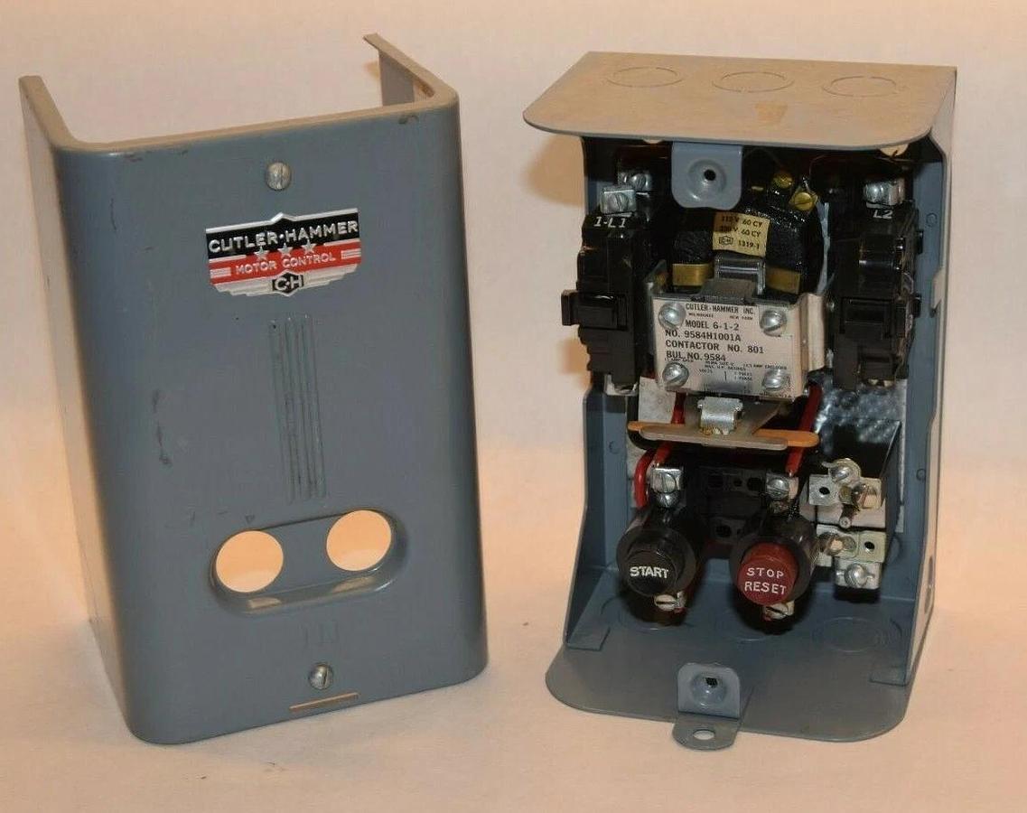 (NEW) CUTLER HAMMER 9584H1001A 6-1-2 801 9581 Size 0 2P 1 Ph Motor Control