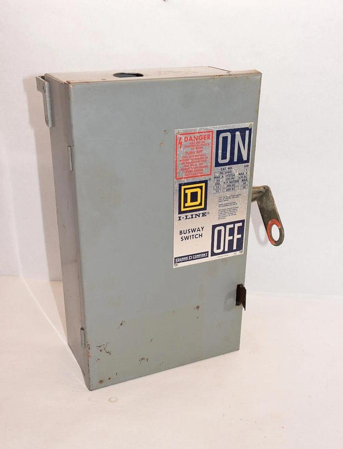 Used SQUARE D PQ3606G PQ-3606 Ser 4 60A 60 Amp 3PH 3W 600V I-Line Busway Unit Switch