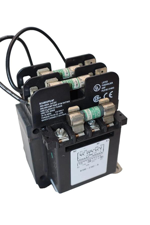 Used Cutler Hammer Transformer C0100E2AFB W/ Fuse Holder BCA6032PQ-MT