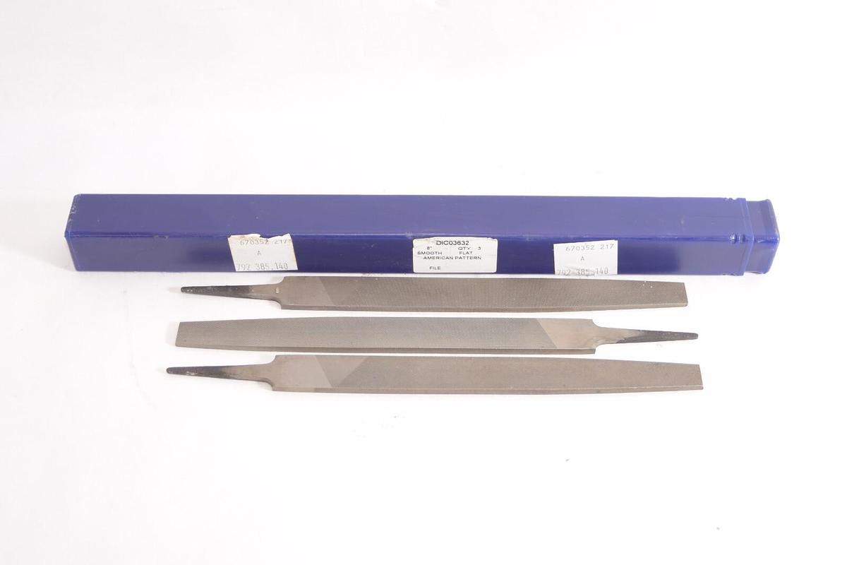 (NEW - Lot of 3) AMERICAN PATTERN DIC03632 8" Length 3/4" Wide Smooth Flat File