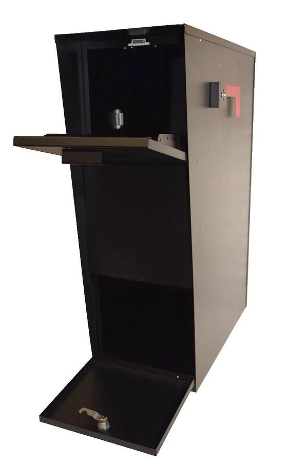 (NEW) QUALARC WF-VACMB Large Capacity Galvanized Steel Locking Mailbox Black