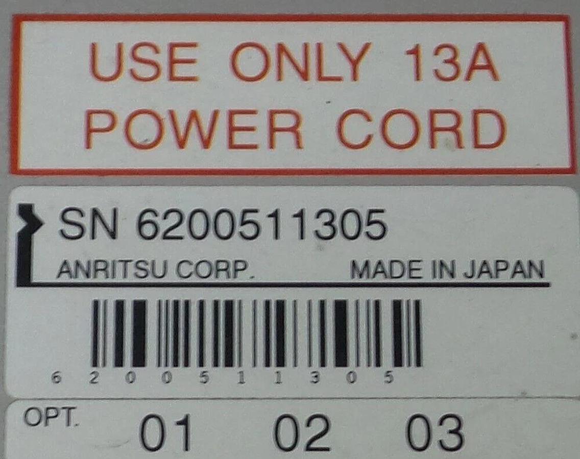 Used Anritsu MP1632C Digital Data Analyzer Opt 03