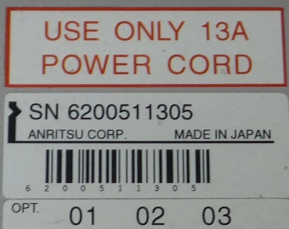 Used Anritsu MP1632C Digital Data Analyzer Opt 03