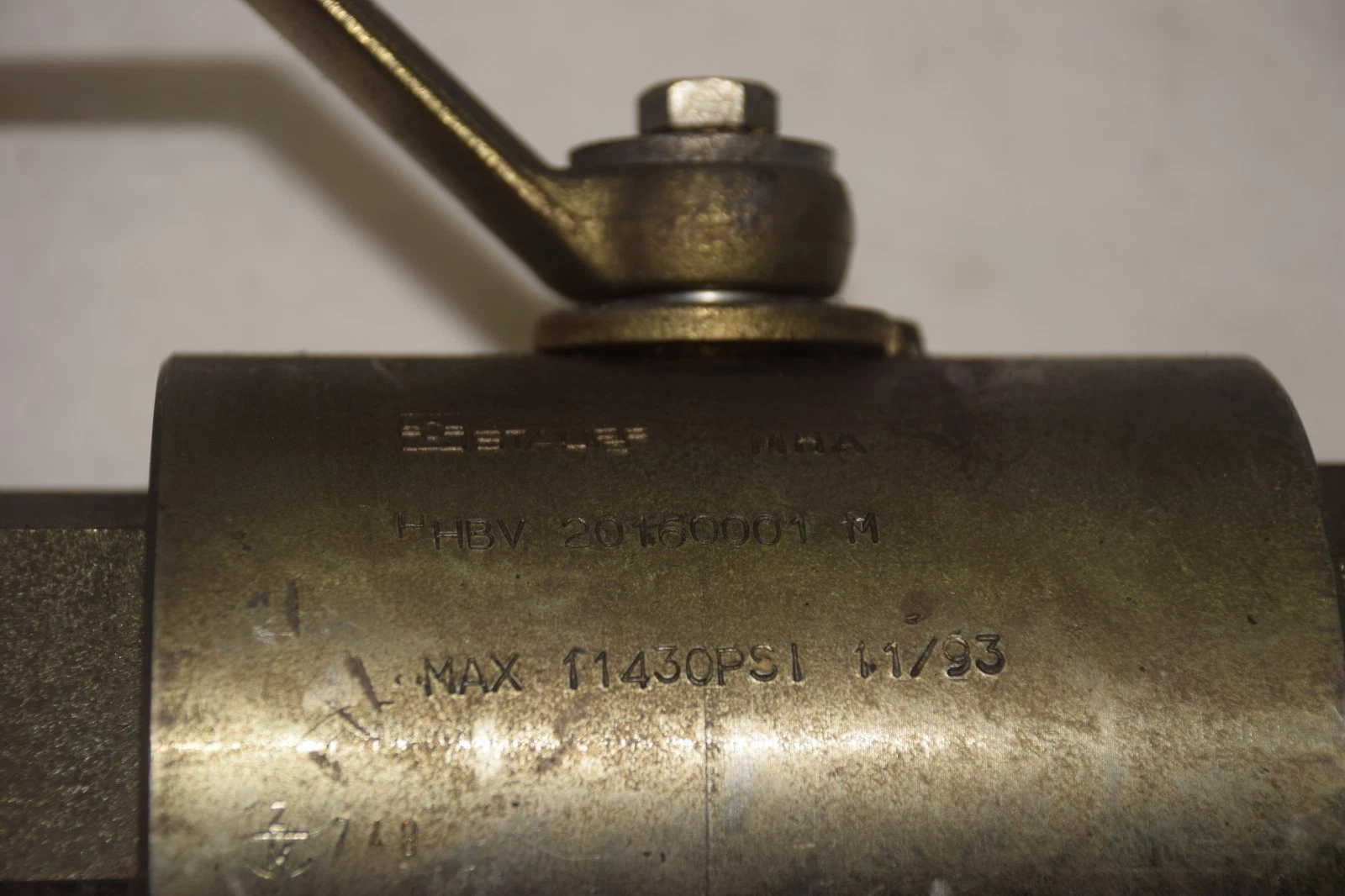 STAUFF HHBV 20160001 M 11430psi FLOW VALVE NEW