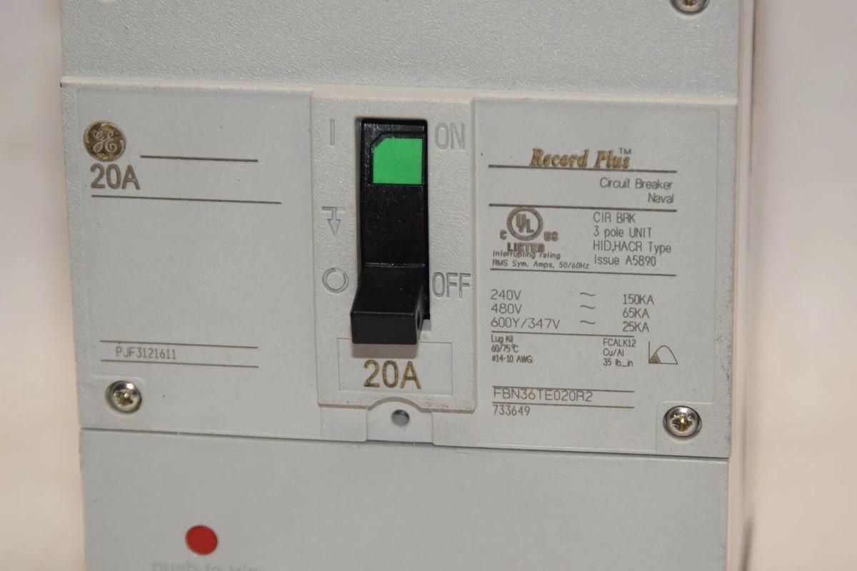 (NEW) GE GENERAL ELECTRIC FBN36TE020R2 20A 20 Amp A Record Plus Circuit Breaker