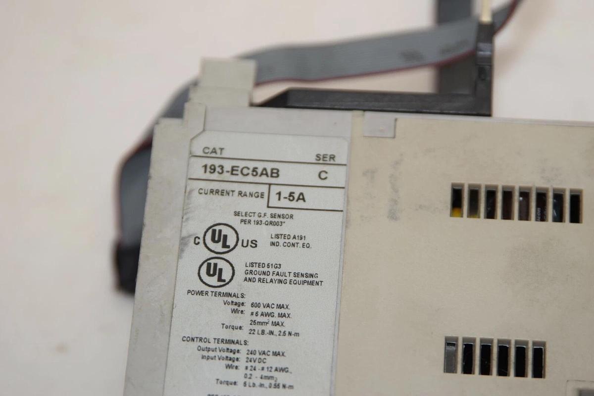 Used Allen Bradley Overload Relay 193EC5AB 193-EC5AB Ser C 1-5A