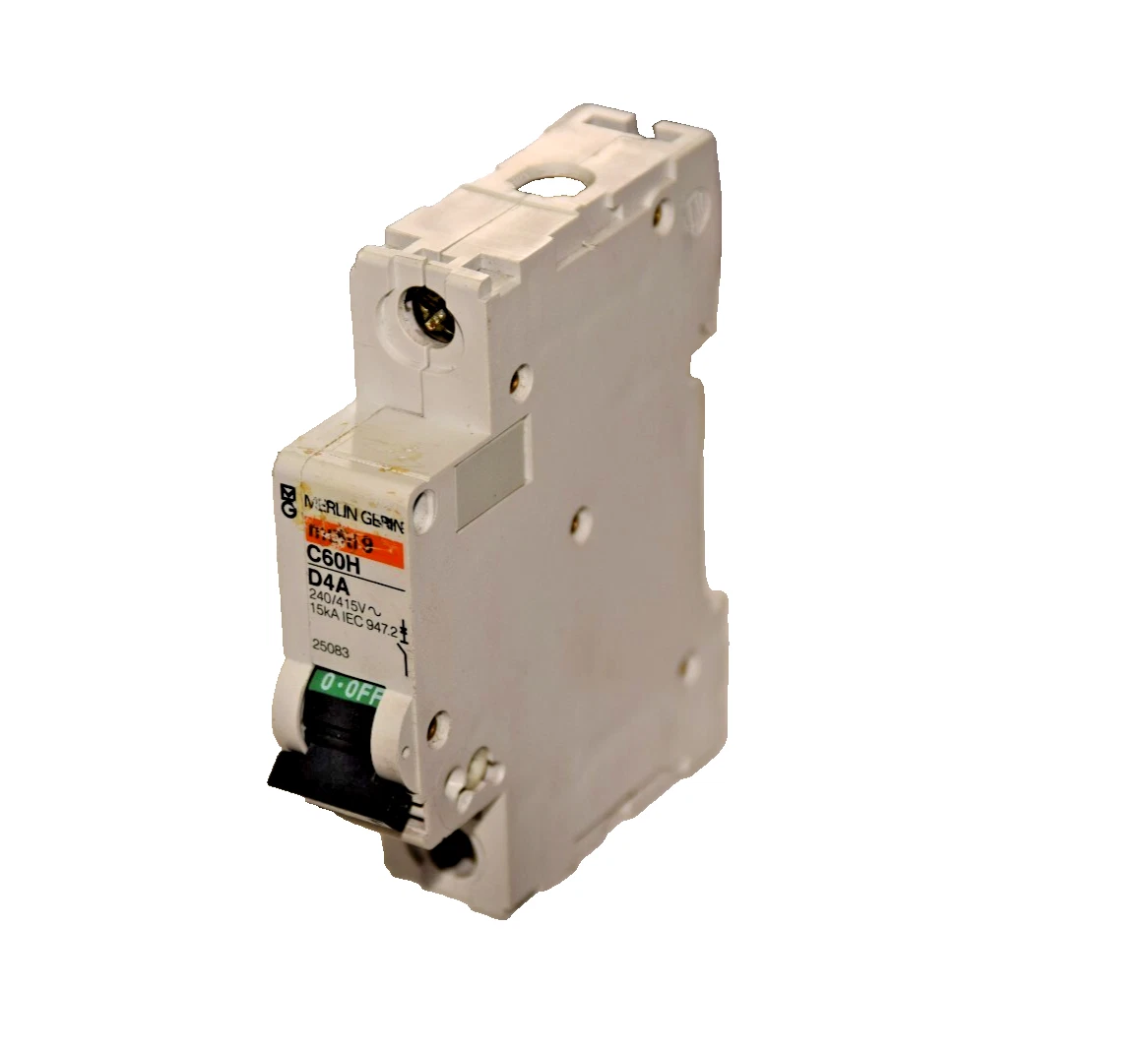 Used MERLIN GERIN C60H D4A MULTI9 240/415V 15kA SINGLE POLE CIRCUIT BREAKER