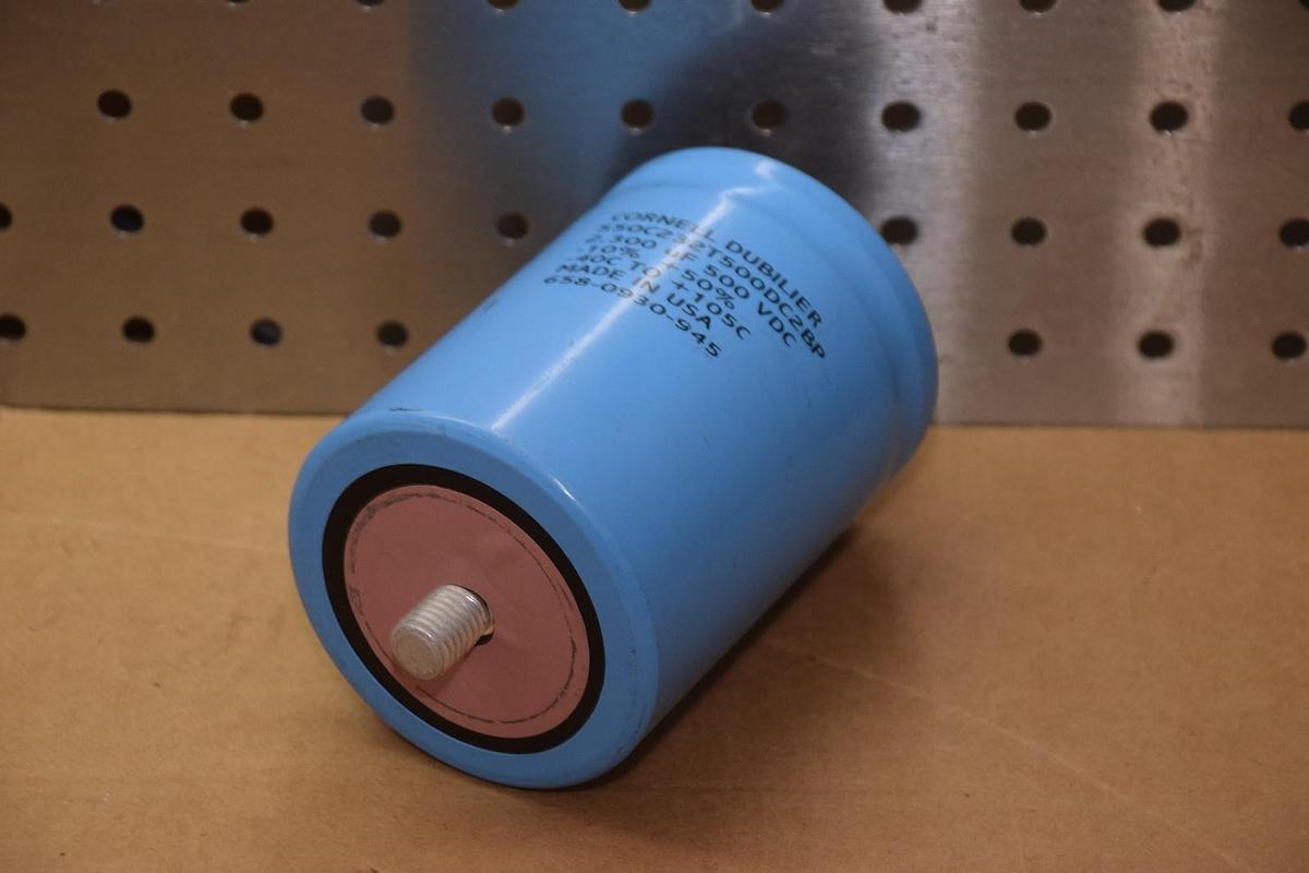 Used CORNELL DUBILIER 550C232T500DC2BP 2,300uF 500 VDC CAPACITOR