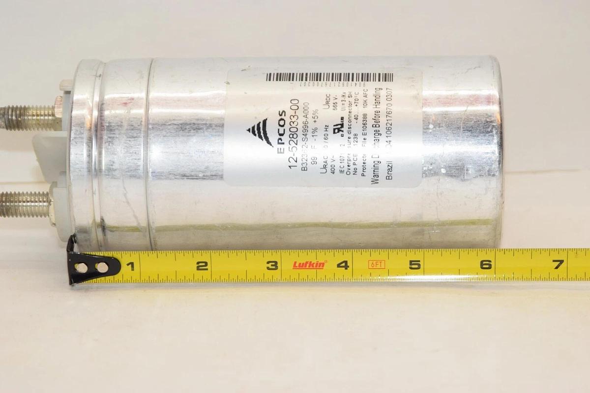 Used EPCOS 12-528033-00 B32362-S4996-A000 99uF 400V -1% +5% Capacitor