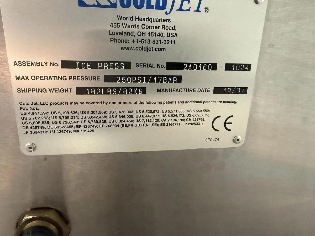 Used Cold Jet i3 Dry Ice Block Press