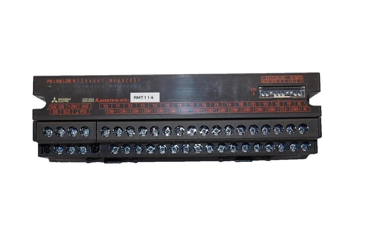 Used MITISUBISHI ELECTRIC AJ65SBTB1B-16TE1 12/24Vdc 0.5 4.0A Output Unit