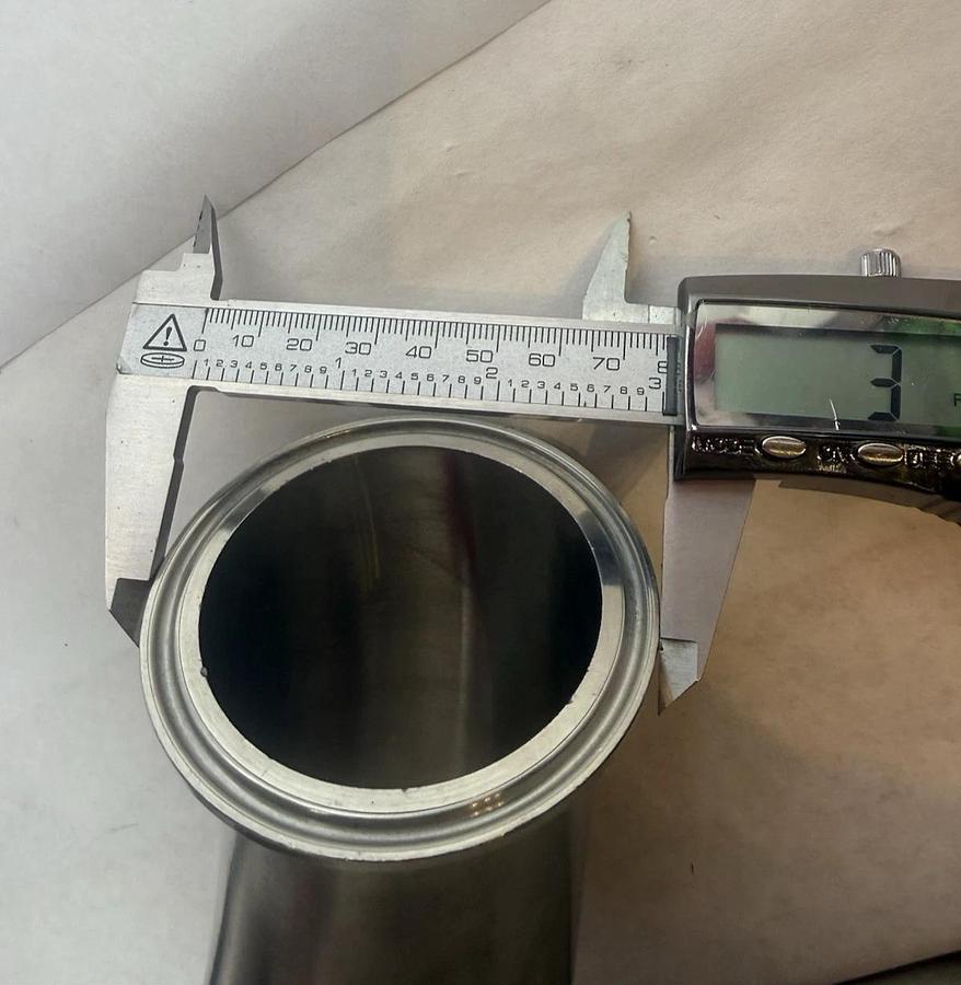 3" Sanitary 45° Sanitary Clamp 304 Stainless Steel Fitting (New - Lot of 2)