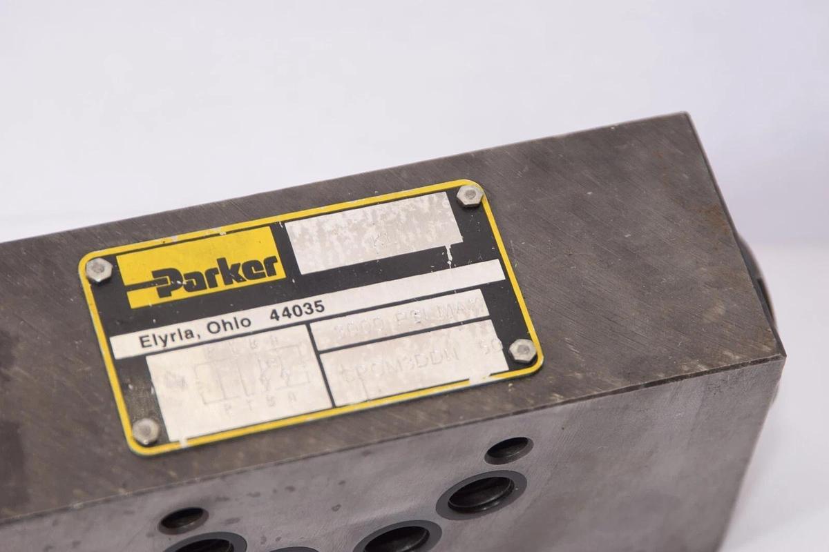 Used PARKER CPOM3DDN50 3000psi Hydraulic Sandwich Check Valve