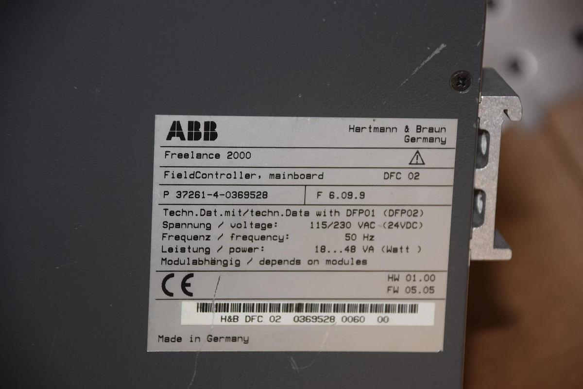 Used ABB FREELANCE 2000 FIELDCONTROLLER MINBOARD P 37261-4-0369528 3726140369528