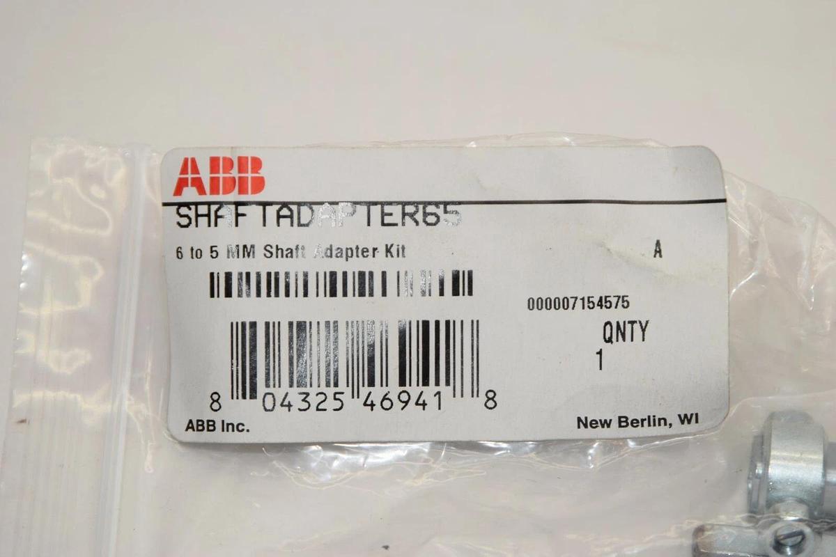 (NEW) ABB 65 000007154575 6 to 5mm Shaft Adapter Kit