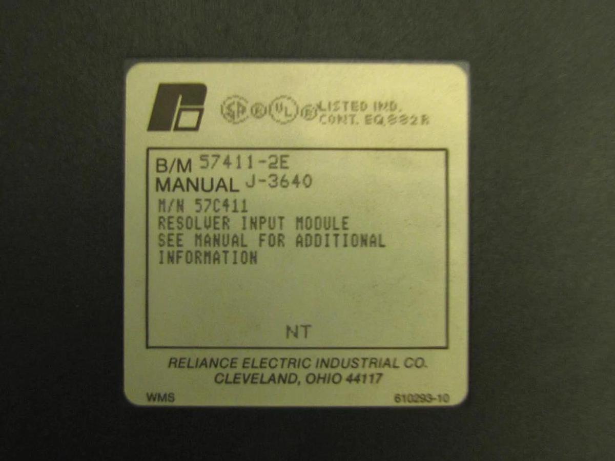Refurbished RELIANCE ELECTRIC RESOLVER INPUT MODULE 57411-2E 57C411 574112E