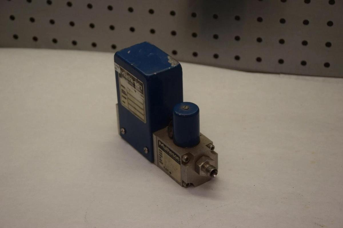 Used MATHESON GAS PRODUCTS 8202-0431 VALVE  0-30 SCCM 500ppm in N2