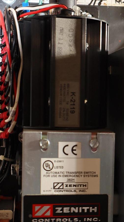 Used Zenith Automatic Transfer Switch ZTSH8EX-5 ZTSH8EX5  80a 80 Amp 480v 3ph K2119