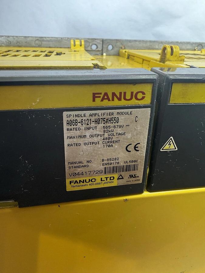 Used FANUC A06B-6121-H075#H550 Spindle Drive Amplifier C 82kW 480V 170A