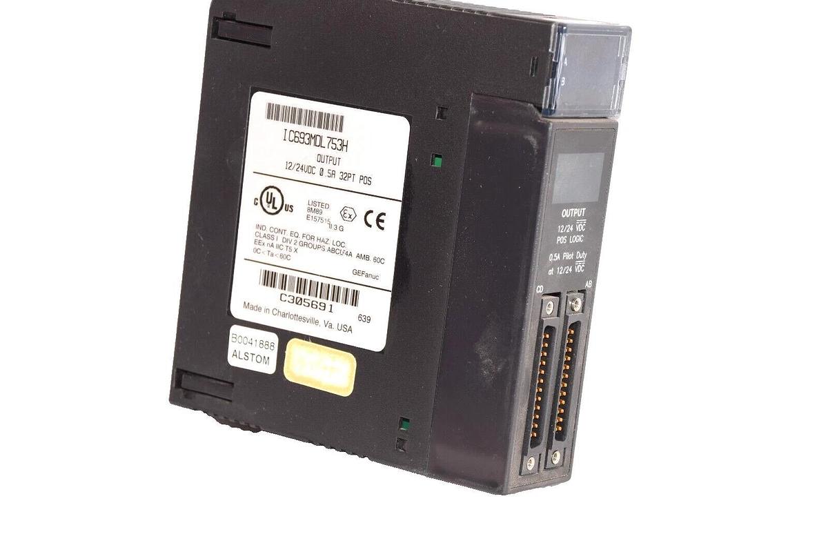 Used GE FANUC Output Module IC693MDL753H 12/24Vdc 0.5A 32pt Pos. Output Module