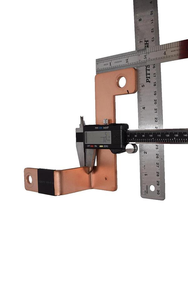 Used Buss Bar 5-3/4" x 5" x 5/32" Copper