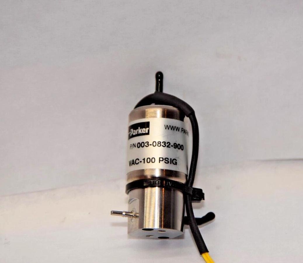 Used PARKER 003-0832-900 Vac-100-PSIG Series 3 Miniature Valve