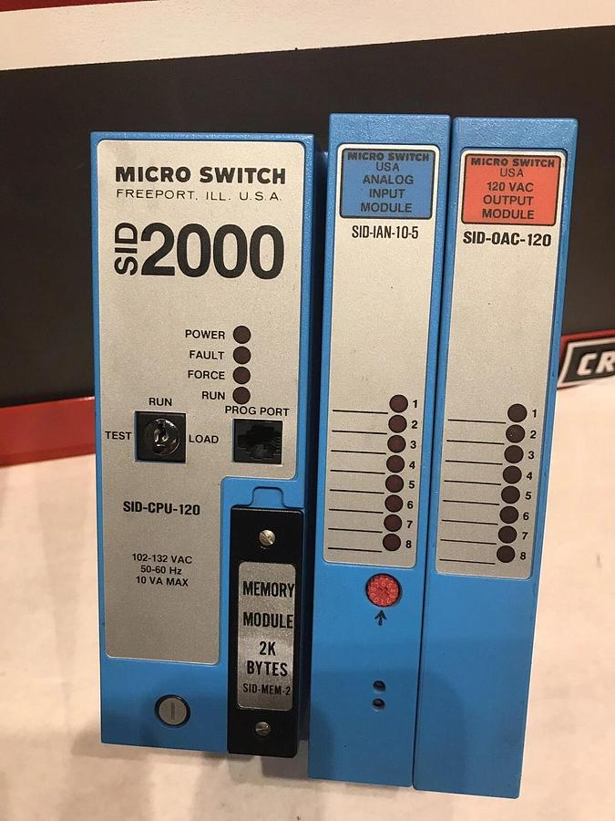 Used Microswitch SID-2000 SID-CPU-120 Main Logic Module with 2K Bytes Memory Module