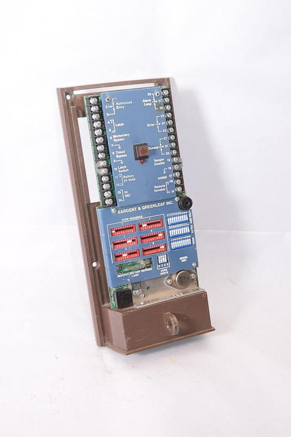 Used SARGENT & GREENLEAF INC Model 2001 Code Tronic Circuit Board *Damaged Lamp*