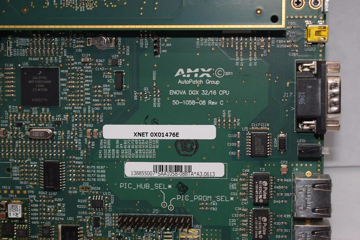 Used AMX 50-1058-08 Rev C AutoPatch Group ENOVA DGX 32/16 CPU Circuit Board Card