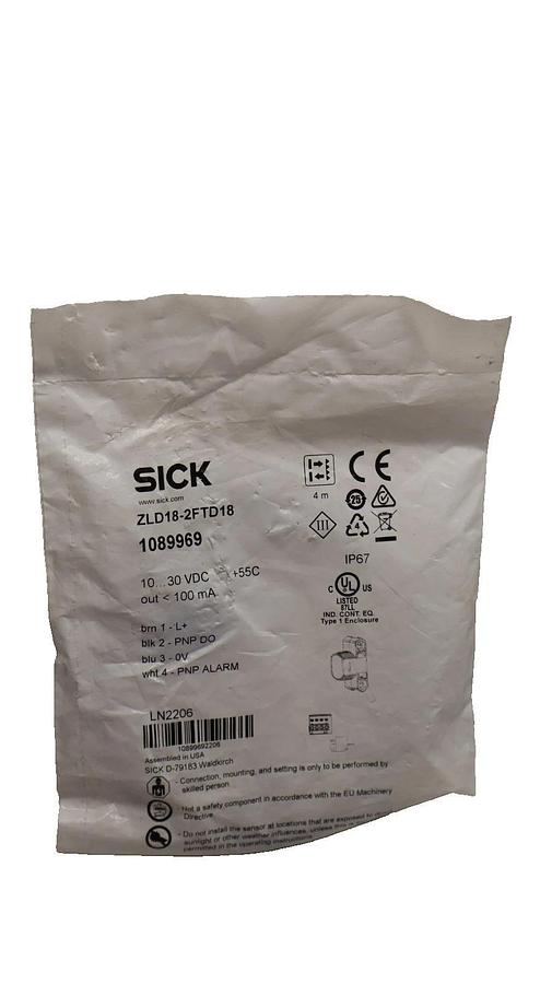 Sick ZLD18-2FTD18 , 1089969 10-30Vdc Photoelectric Sensor (New)