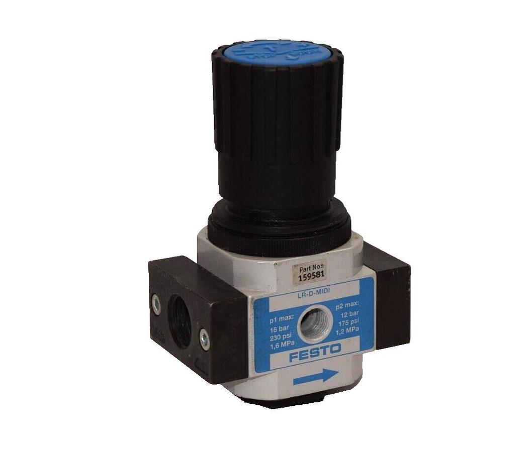 (NEW) FESTO 159581 LR-D-MIDI 12/16 bar 230/175 psi Pressure Regulator
