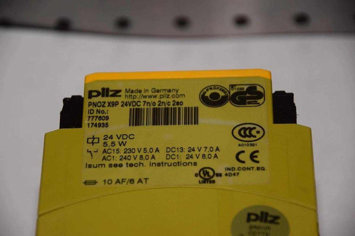 Used PILZ PNOZ-X9P-24VDC,SafetyRelay PNOZ X9P 24VDC 7n/o 2n/c 2so  777609 174935