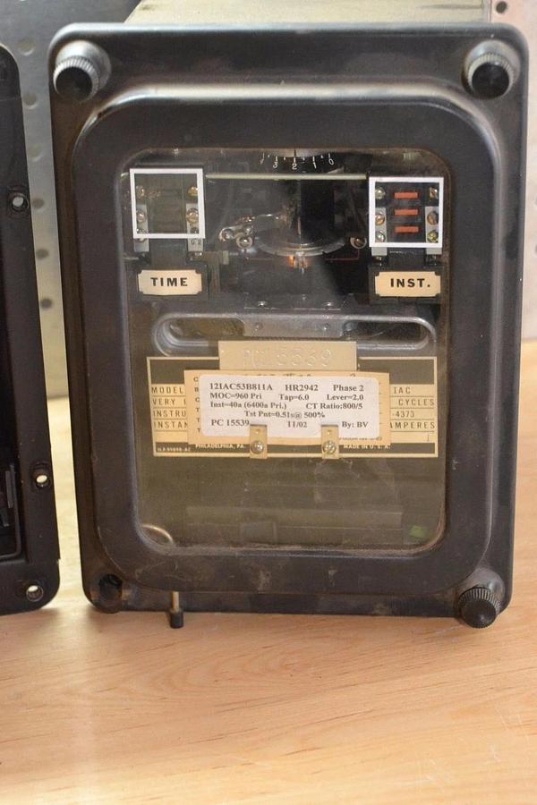 Used Lot of 3 GE 12IAC53B811A Very Inverse Time Overcurrent Relay 1.5-12 Amp AS-IS