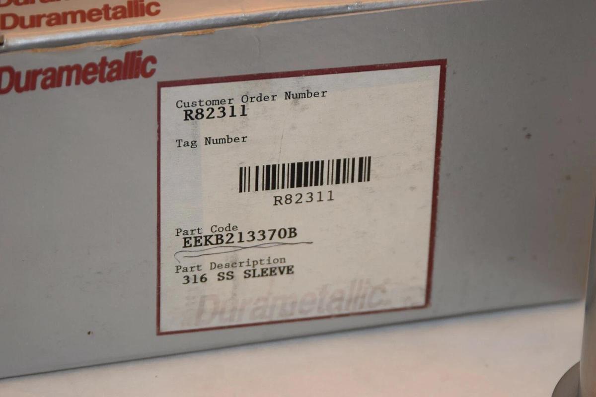 (NEW) DURA SEAL Durametallic EEKB213370B R82311 1-3/4" 316 SS Flanged Sleeve