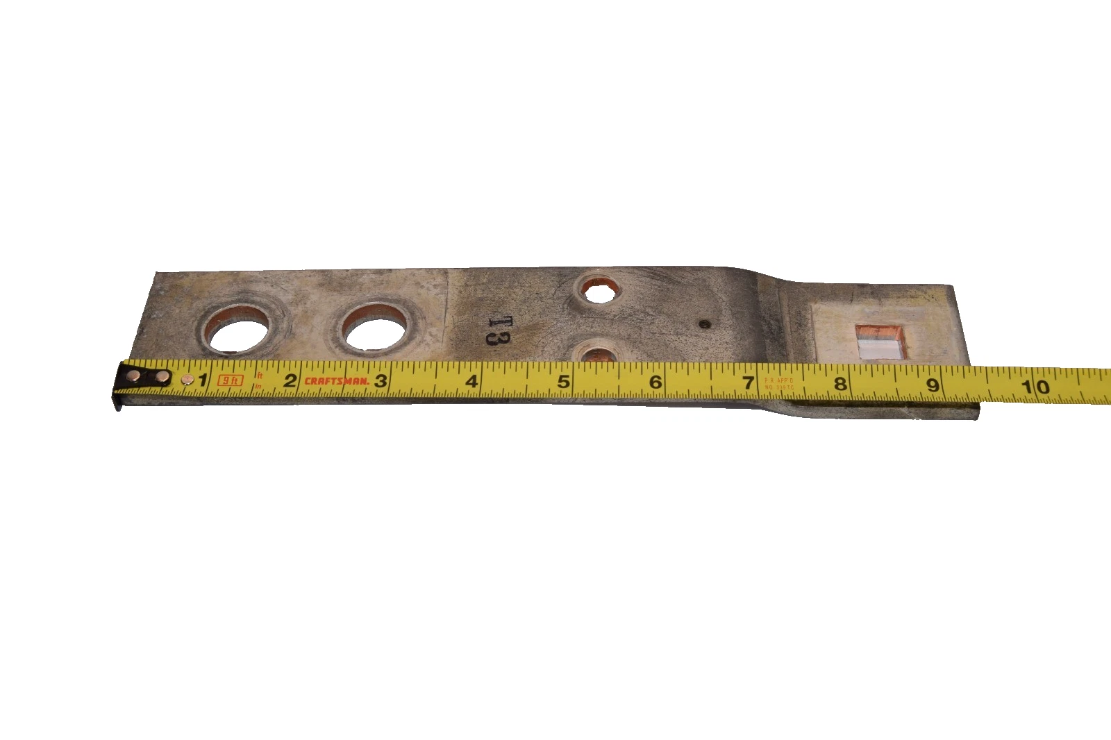 Used Buss Bar 9-1/2" x 2" x 1/4" Copper