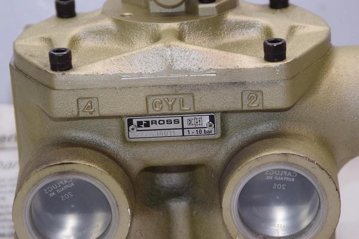 (NEW) ROSS 2776B8011 Ser. 27 1-10Bar 110V 4Way 2 POS Directional Control Valve