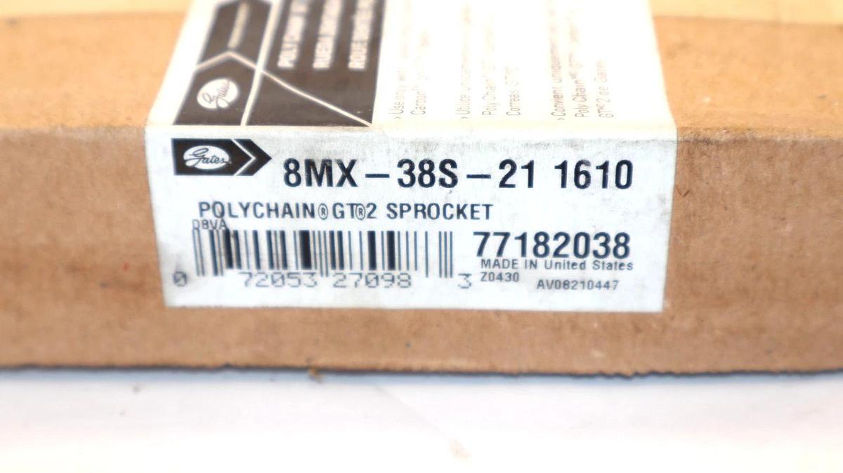 Gates 8MX-38S-21 1610 , 8MX38S21 Polychain GT2 Timing Belt Sprocket USA (NIB)
