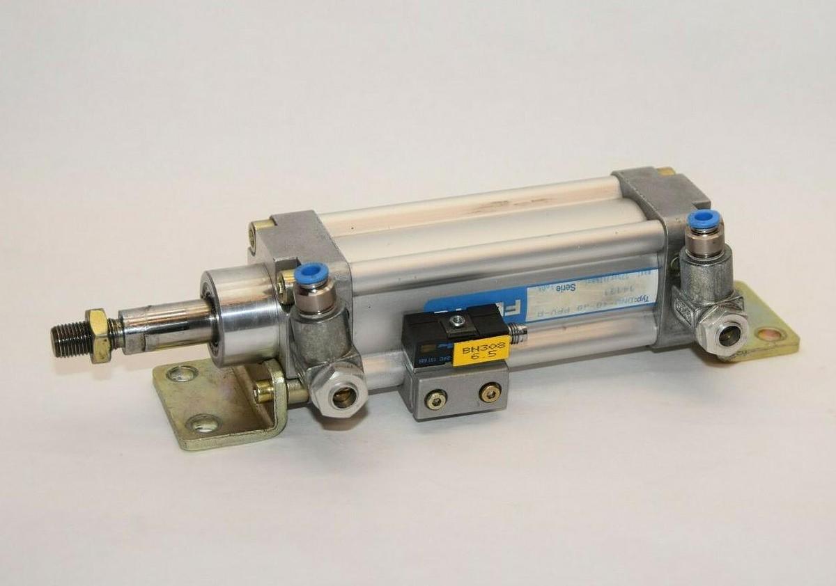 Used FESTO DNU-40-60 PPV-A 12Bar 174psi 40mm Bore 60mm Stroke Air Cylinder