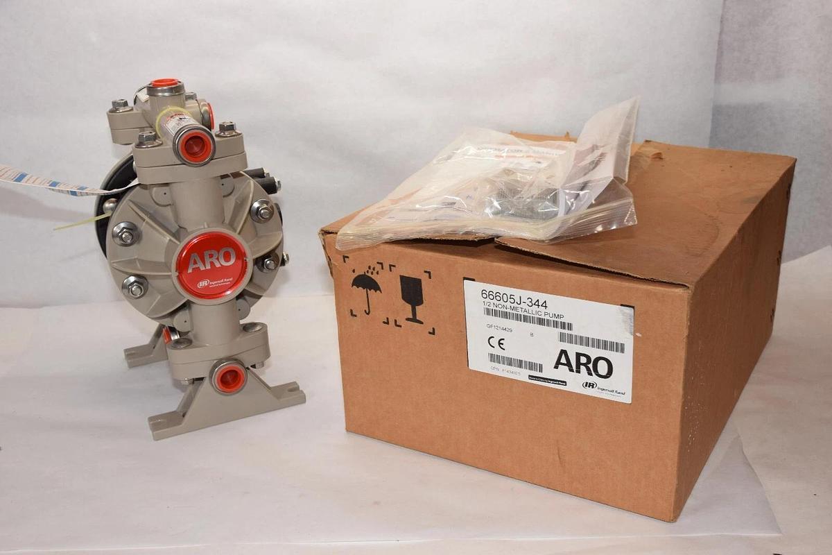 (NEW) ARO 66605J-344 100psi 6.9Bar 1/2 Non-Metallic Pump Double Diaphragm Pump