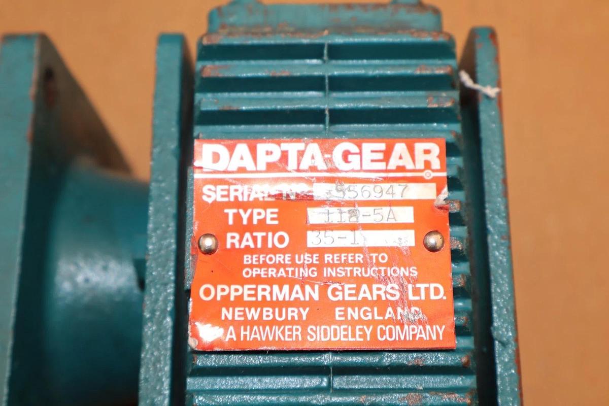 Opperman Dapta-Gear Gear Box Speed Reducer 35:1 112-5A 1125A Ratio 35