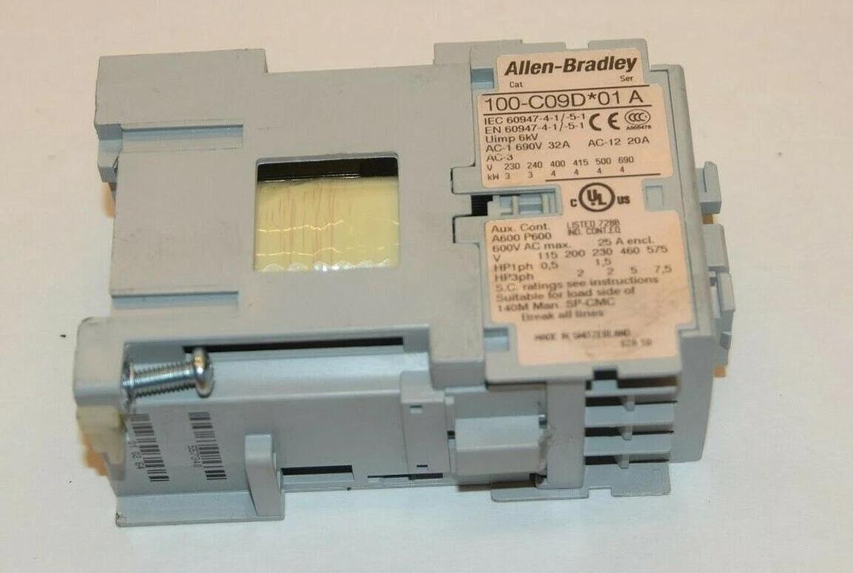Used ALLEN BRADLEY 100-C09D*01 Series A 690V 32A 24Vdc Contactor