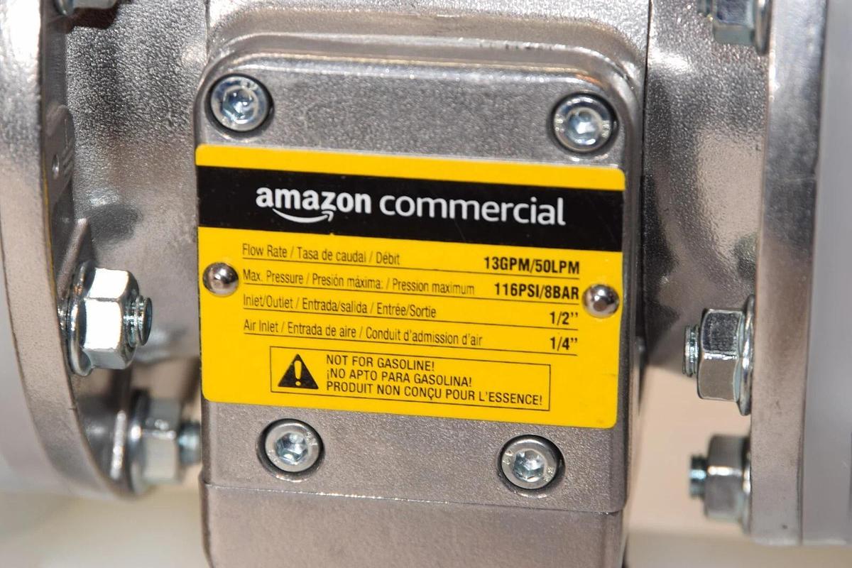 (NEW) AMAZON COMMERCIAL B07T61JF2Z 13GPM Hevy Duty Dbl Diaphragm Transfer Pump