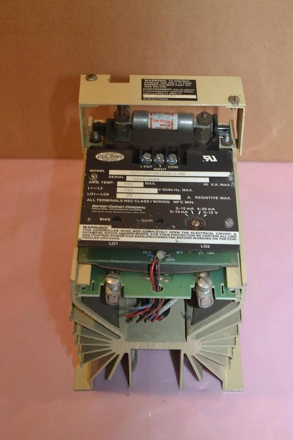 Used BARBER COLMAN CB41-01120-025-1-00 CB4101120025100 CONTACTOR SOLID STATE 25A 120V