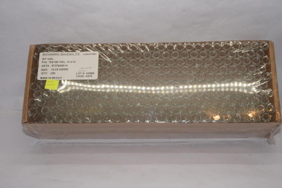 Used (NEW - Approx 245) GERRESHEIMER 16x100VIAL 15-415 16 x 100mm Glass Vials