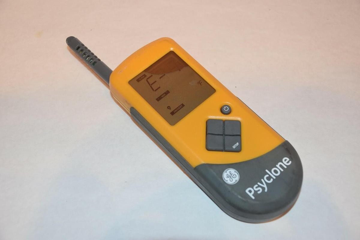 Used GE Sensing Psyclone Protimeter Thermo-Hygrometer General Electric Portable