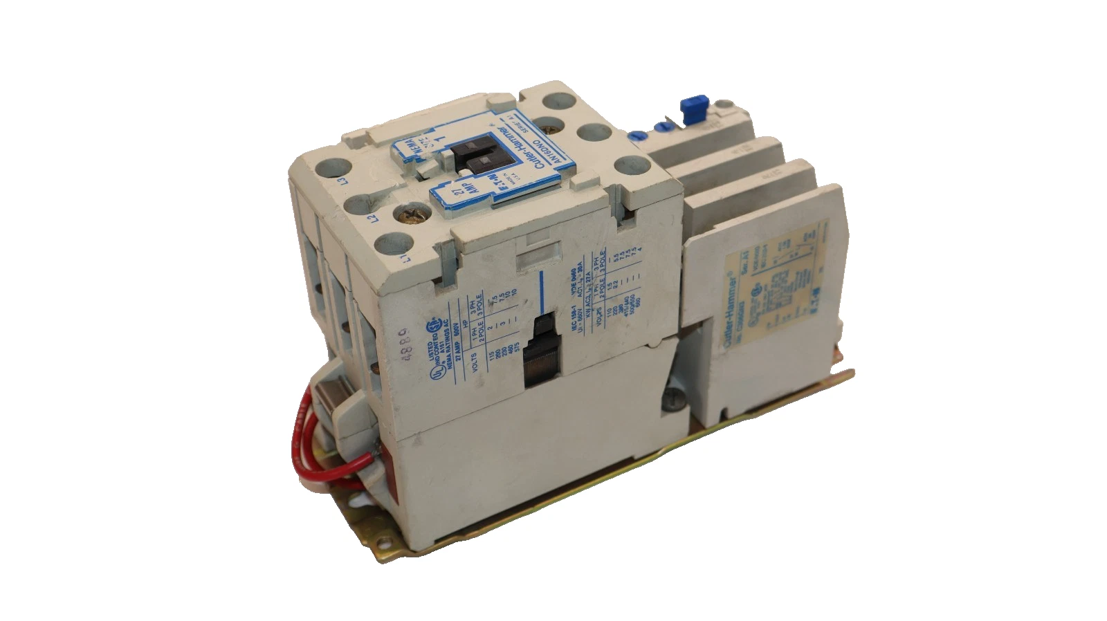 Cutler-Hammer Eaton Starter AN16DN0 Size Sz 1 600V 27A 27 Amp 120v coil 3P
