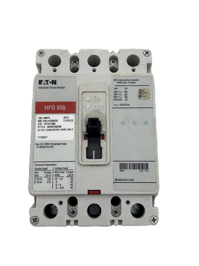 Used WESTINGHOUSE FD SERIES 3p 3 Pole 70A 70 Amp Breaker *CHIP*