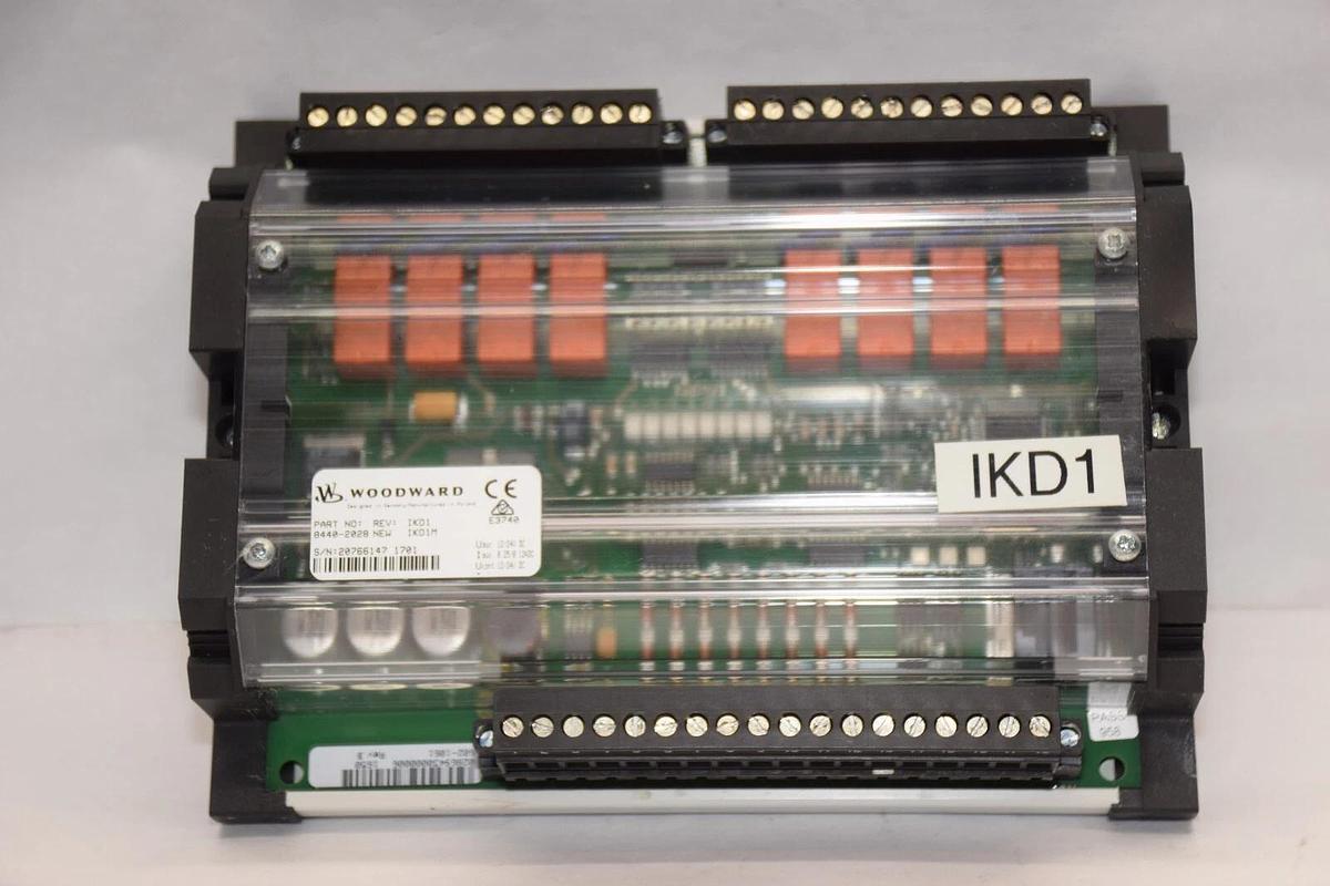 Used WOODWARD 8440-2028 , 84402028 Rev. IKD1 12/24Vdc I/O Expansion Module