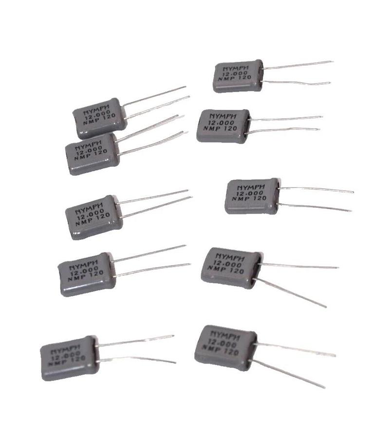 (NEW- Lot 10) NYMPH NMP120 , NMP 120 12.000 Crystal Resonator Crystal Oscillator