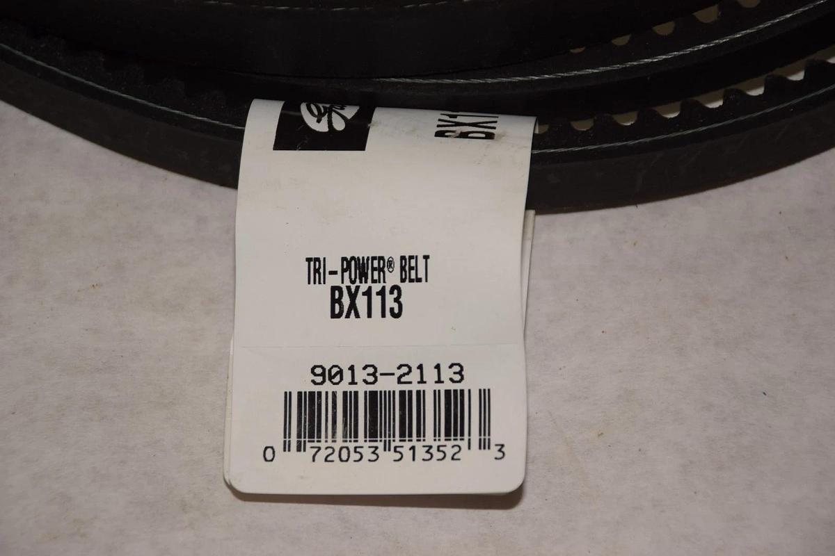 GATES Cogged V-Belt Belt BX113 9013-2113 116" OUTSIDE LENGTH 13/32" 21/32" NEW